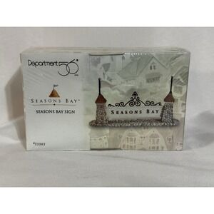Vintage Department 56 Seasons Bay Village Sign #53343 Accessory Figurine 1998